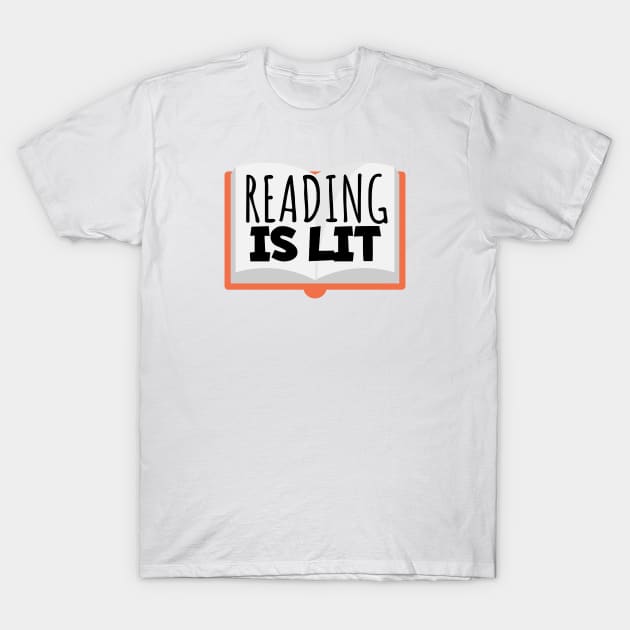 Bookworm reading is lit T-Shirt by maxcode